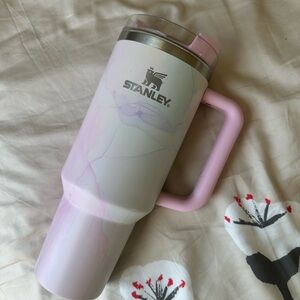 Stanley Marble Pink and White Travel Mug